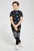 Redtag-Black-Batman-Jogpant-Joggers-Boys-2 to 8 Years