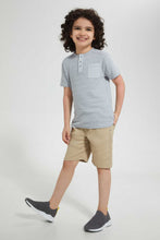 تنزيل الصورة على معرض الصور، Redtag-Stone-Space-Embossed-Ribbed-Waistband-Knit-Denim-Short-Denim-Shorts-Boys-2 to 8 Years
