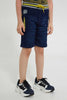 Redtag-Midwash-Dino-Embossed-Ribbed-Waistband-Knit-Denim-Short-Denim-Shorts-Boys-2 to 8 Years