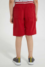 تنزيل الصورة على معرض الصور، Redtag-Red-Rib-Waist-Band-Crab-Print-Short-Casual-Shorts-Boys-2 to 8 Years
