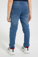 Load image into Gallery viewer, Redtag-Light-Wash-Distress-Skinny-Jean-Jeans-Skinny-Fit-Boys-2 to 8 Years
