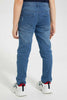 Redtag-Light-Wash-Distress-Skinny-Jean-Jeans-Skinny-Fit-Boys-2 to 8 Years