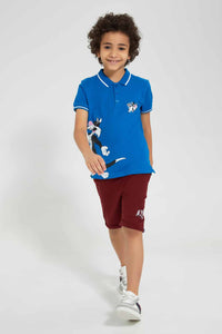 Redtag-Blue-Sylvester-Polo-Polo-Shirts-Boys-2 to 8 Years