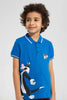 Redtag-Blue-Sylvester-Polo-Polo-Shirts-Boys-2 to 8 Years