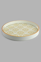 Load image into Gallery viewer, Redtag-Gold-Geomatic-Round-Tray-Trays-Home-Dining-
