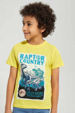 Load image into Gallery viewer, Redtag-Yellow-Jurassic-Park-T-Shirt-Character-T-Shirts-Boys-2 to 8 Years
