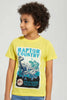 Redtag-Yellow-Jurassic-Park-T-Shirt-Character-T-Shirts-Boys-2 to 8 Years