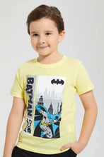 تنزيل الصورة على معرض الصور، Redtag-Yellow-Batman-Chest-Print-T-Shirt-Character-T-Shirts-Boys-2 to 8 Years
