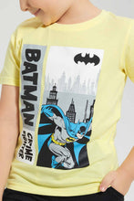 تنزيل الصورة على معرض الصور، Redtag-Yellow-Batman-Chest-Print-T-Shirt-Character-T-Shirts-Boys-2 to 8 Years
