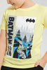 Redtag-Yellow-Batman-Chest-Print-T-Shirt-Character-T-Shirts-Boys-2 to 8 Years