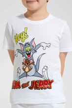 تنزيل الصورة على معرض الصور، Redtag-White-Tom-And-Jerry-T-Shirt-Character-T-Shirts-Boys-2 to 8 Years
