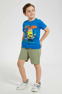 Redtag-Blue-Minions-T-Shirt-Character-T-Shirts-Boys-2 to 8 Years