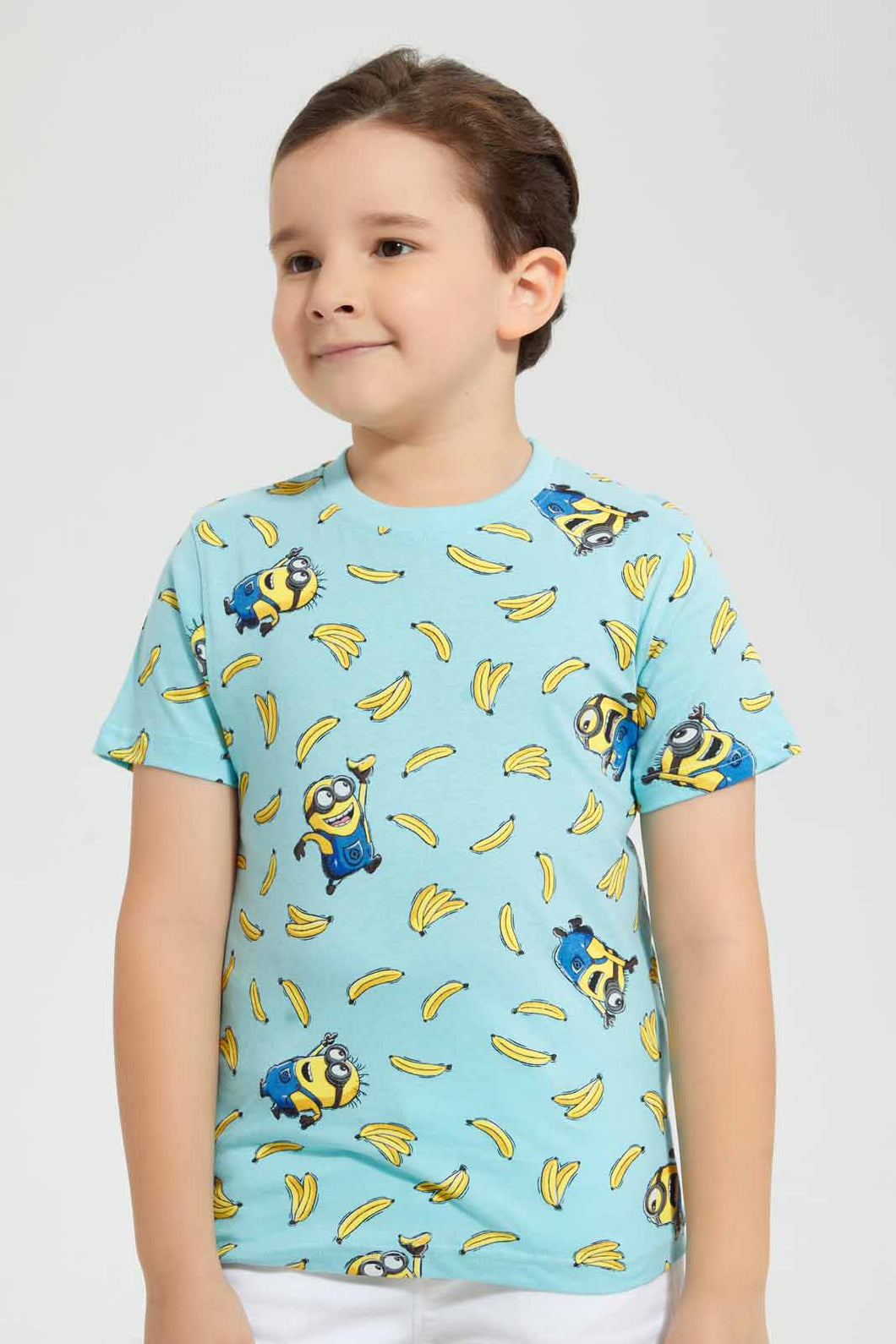 Redtag-Blue-Minions-T-Shirt-Character-T-Shirts-Boys-2 to 8 Years