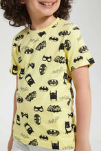 تنزيل الصورة على معرض الصور، Redtag-Yellow-Batman-Print-T-Shirt-Character-T-Shirts-Boys-2 to 8 Years
