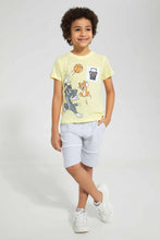 تنزيل الصورة على معرض الصور، Redtag-Mid-Grey-Paneled-Ripple-Short-Active-Shorts-Boys-2 to 8 Years
