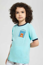تنزيل الصورة على معرض الصور، Redtag-Navy-Tiger-Print-Pocket-T-Shirt-Graphic-T-Shirts-Boys-2 to 8 Years
