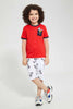 Redtag-Red-Fish-Print-Pocket-T-Shirt-Graphic-T-Shirts-Boys-2 to 8 Years