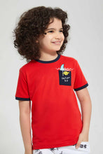تنزيل الصورة على معرض الصور، Redtag-Red-Fish-Print-Pocket-T-Shirt-Graphic-T-Shirts-Boys-2 to 8 Years
