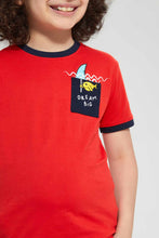 تنزيل الصورة على معرض الصور، Redtag-Red-Fish-Print-Pocket-T-Shirt-Graphic-T-Shirts-Boys-2 to 8 Years
