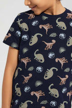 Load image into Gallery viewer, Navy Dinosaur T-Shirt
