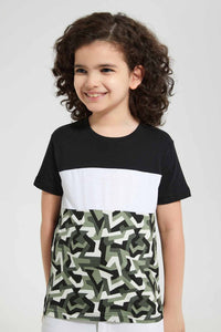 Redtag-Olive-3-Pack-T-Shirt-Graphic-T-Shirts-Boys-2 to 8 Years