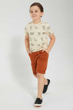 تنزيل الصورة على معرض الصور، Redtag-Brown-Pullon-Short-Pull-On-Shorts-Boys-2 to 8 Years
