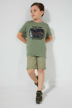 تنزيل الصورة على معرض الصور، Redtag-Olive-Pullon-Short-Shorts-Boys-2 to 8 Years
