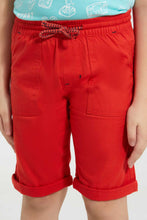 تنزيل الصورة على معرض الصور، Redtag-Red-Pullon-Short-Pull-On-Shorts-Boys-2 to 8 Years
