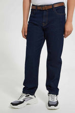 Load image into Gallery viewer, Redtag-Blue-5-Pocket-Knit-Denim-Knit-Denim-Senior-Boys-9 to 14 Years
