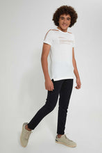 Load image into Gallery viewer, Redtag-Black-5-Pocket-Knit-Denim-Jeans-Slim-Fit-Senior-Boys-9 to 14 Years
