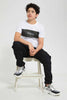 Redtag-White-In-Middle-T-Shirt-Graphic-T-Shirts-Senior-Boys-9 to 14 Years