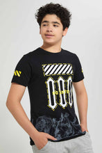 Load image into Gallery viewer, Redtag-Black-Off-Light-T-Shirt-Graphic-T-Shirts-Senior-Boys-9 to 14 Years
