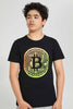 Redtag-Black-Bitcoin-T-Shirt-Graphic-T-Shirts-Senior-Boys-9 to 14 Years