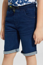 تنزيل الصورة على معرض الصور، Redtag-Midwash-Knit-Denim-Short-Denim-Shorts-Boys-2 to 8 Years
