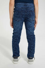 Load image into Gallery viewer, Navy Elasticated Waistband Jean
