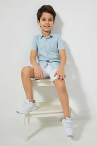 Redtag-Light-Wash-Denim-Shirt-Casual-Shirts-Boys-2 to 8 Years