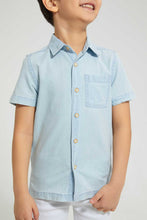 Load image into Gallery viewer, Redtag-Light-Wash-Denim-Shirt-Casual-Shirts-Boys-2 to 8 Years
