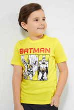 تنزيل الصورة على معرض الصور، Redtag-Yellow-Batman-T-Shirt-Character-T-Shirts-Boys-2 to 8 Years
