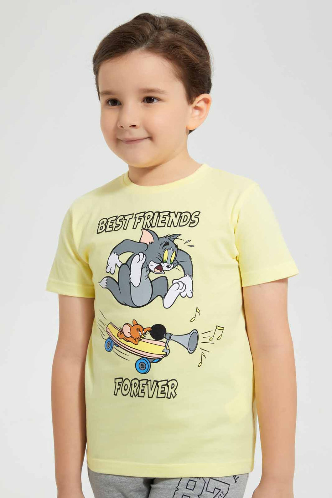 Redtag-White-Tom-And-Jerry-T-Shirt-Character-T-Shirts-Boys-2 to 8 Years