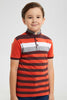 Redtag-Red-Stand-Up-Collar-Polo-With-Pocket-Polo-Shirts-Boys-2 to 8 Years