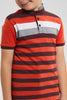 Redtag-Red-Stand-Up-Collar-Polo-With-Pocket-Polo-Shirts-Boys-2 to 8 Years