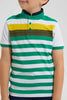 Redtag-Mint-Horizontal-Stripe-Stand-Collar-Polo-Shirt-Polo-Shirts-Boys-2 to 8 Years