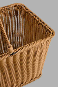 Redtag-Brown-Rectangle-Woven-Basket-With-Handles-Category:Kitchen-Baskets,-Colour:Brown,-Filter:Home-Dining,-HMW-DIN-Kis-Kitchen-Accessories,-New-In,-New-In-HMW-DIN,-Non-Sale,-S22C,-Section:Homewares-Home-Dining-