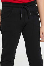 Load image into Gallery viewer, Redtag-Black-5-Pocket-Stretch-Terry-Pant-Chino-Trousers-Boys-2 to 8 Years
