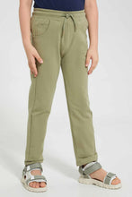 Load image into Gallery viewer, Redtag-Olive-5-Pocket-Stretch-Terry-Pant-Chino-Trousers-Boys-2 to 8 Years
