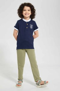 Redtag-Olive-5-Pocket-Stretch-Terry-Pant-Chino-Trousers-Boys-2 to 8 Years