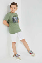 تنزيل الصورة على معرض الصور، Redtag-Olive-Dinosaur-Print-T-Shirt-Graphic-Prints-Boys-2 to 8 Years
