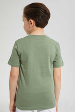 تنزيل الصورة على معرض الصور، Redtag-Olive-Dinosaur-Print-T-Shirt-Graphic-Prints-Boys-2 to 8 Years
