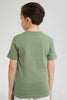 Redtag-Olive-Dinosaur-Print-T-Shirt-Graphic-Prints-Boys-2 to 8 Years