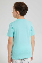 تنزيل الصورة على معرض الصور، Redtag-Blue-Shark-Print-T-Shirt-Graphic-Prints-Boys-2 to 8 Years
